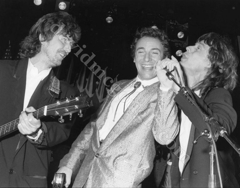 George Harrison, Bruce Springsteen, Mick Jagger, 1988  NYC.jpg